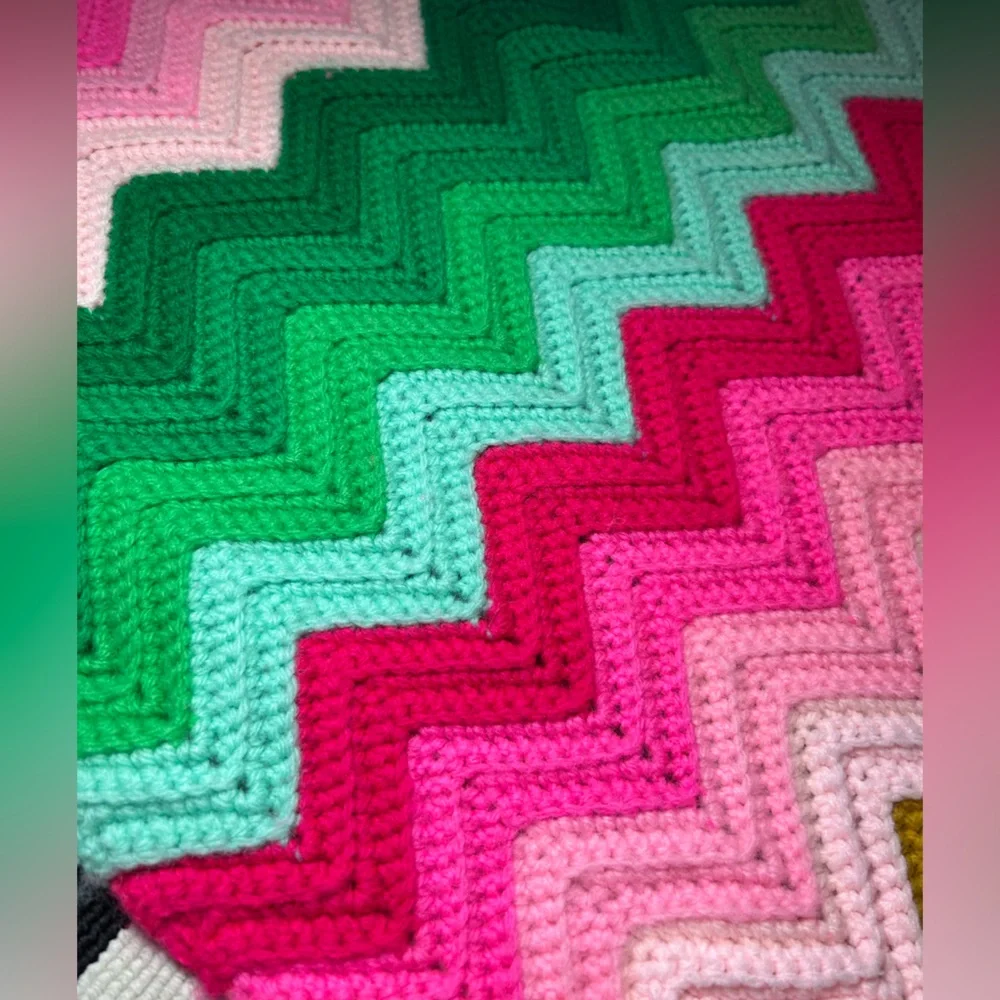 Fab af, handmade, rainbow  blanket!!
